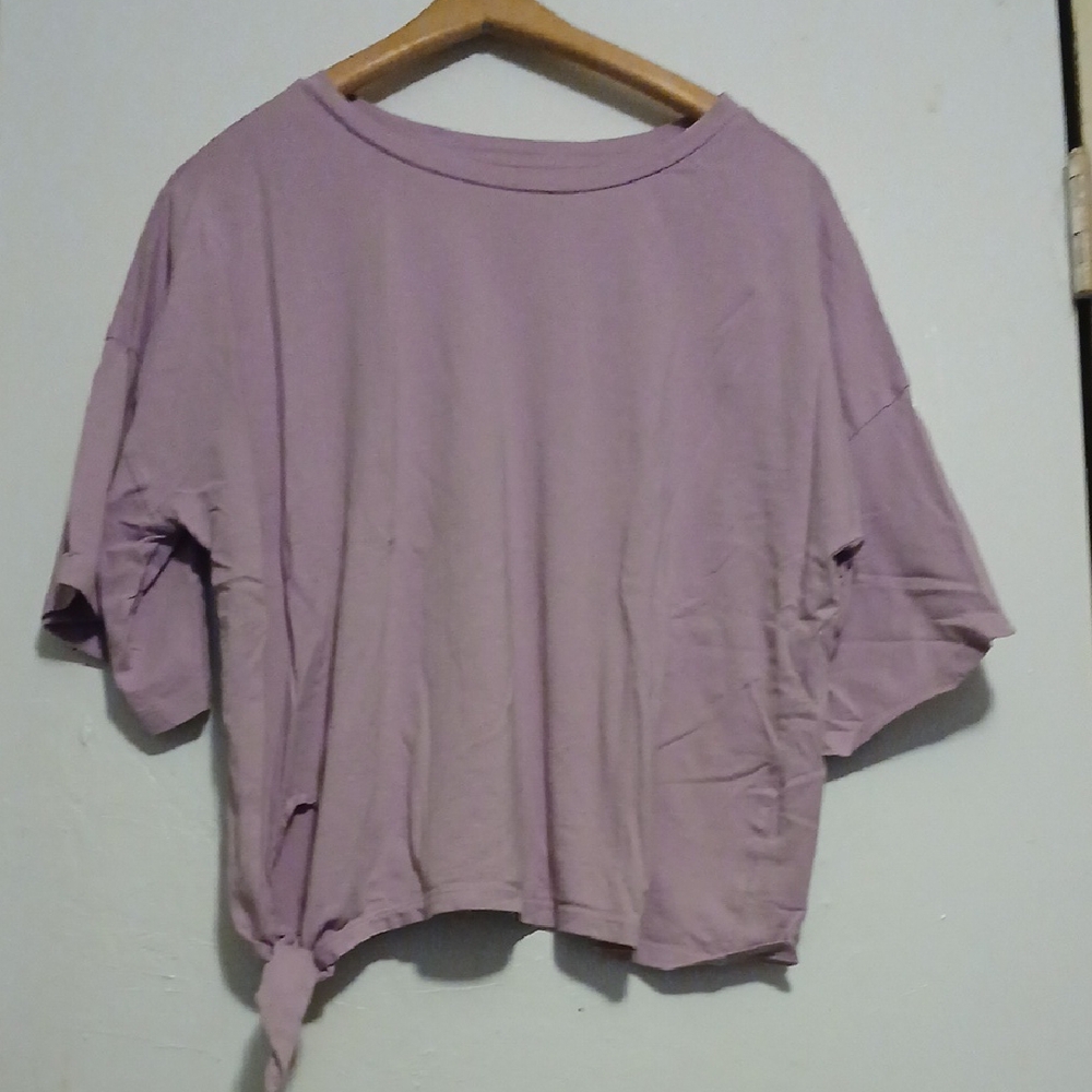 Dip 100% Cotton Womans Purple Tie Shirt XL